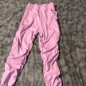 A size small joggers with scrunches at the bottom.